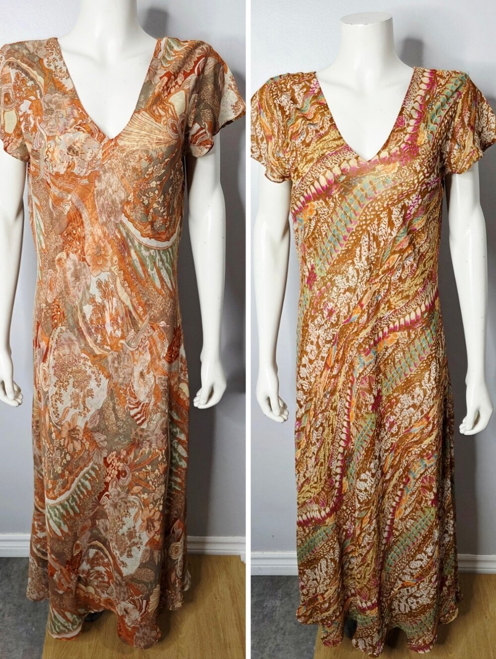 Tory Burch Reversible Bias-Cut Maxi Gown